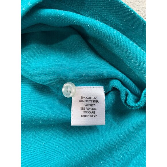 Croft & Barrow Extra Soft Mens MediumTeal Polo Shirt Comfort Golf Polo - Picture 10 of 11